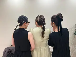 ミディアム ヘアアレンジ ボウ🪞ヘアセット /メイク/マツパのマツエク・マツパデザイン