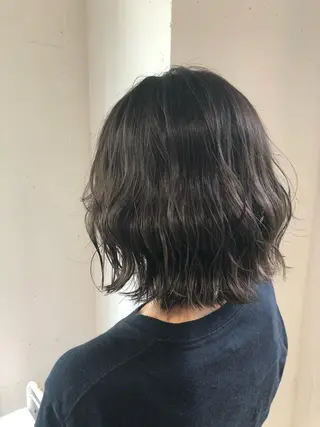 ミディアム カラー ヘアアレンジ メンズ キッズ ネイル マツエク・マツパ 透明感カラー🤎 ゆりのヘアスタイル