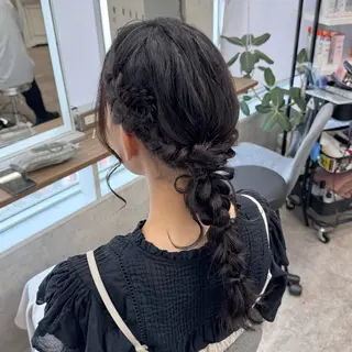 ロング ヘアアレンジ JUNSHIN🦋 ヘアセット／カラーのヘアスタイル