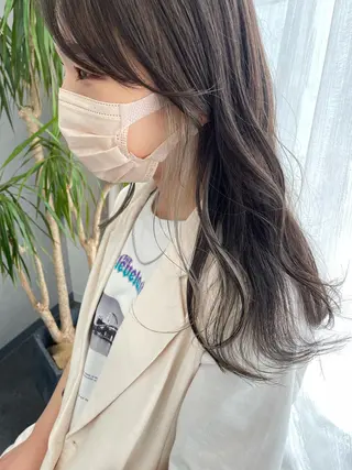 ロング カラー レイヤーカット/透明 感カラー🩵中村友美のヘアスタイル