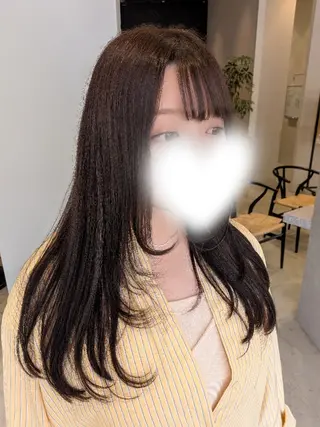 ロング カラー 古屋 美春のヘアスタイル