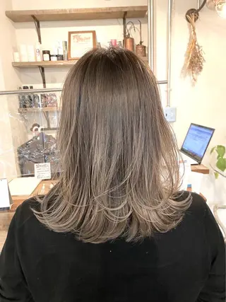 セミロング 森本 輝星のヘアスタイル