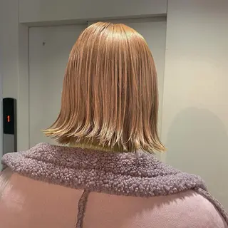 ショート カラー ヘアアレンジ ハイトーン/透け感 カラー🎀真香のヘアスタイル