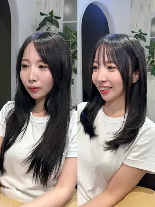 セミロング 縮毛矯正/ショート/ レイヤー/畑中正敏のヘアスタイル