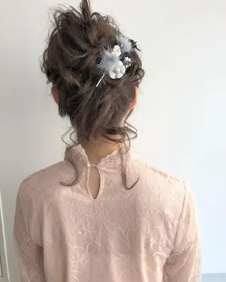 ミディアム ヘアアレンジ 柳澤 興輝のヘアスタイル