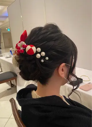 セミロング ヘアアレンジ 艶カラー吉祥寺🌸 KAZUEのヘアスタイル