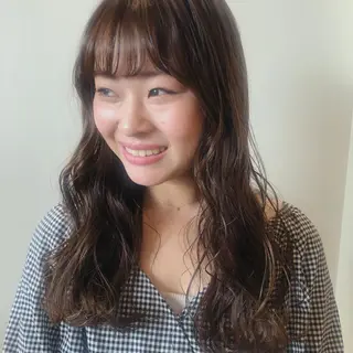 ロング カラー パーマ ネイル ニシダヒカリ🌙 髪質改善×似合わせのヘアスタイル