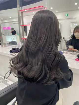 セミロング カラー 渋谷人気1位✨カラー 縮毛、髪質改善のヘアスタイル