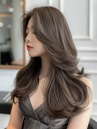 ロング natsumi🍀艶 カラー/美髪縮毛のヘアスタイル