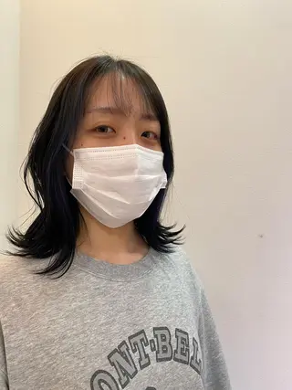 セミロング カラー ✨くびれスタイル✨️ 戸嶋穂乃香のヘアスタイル