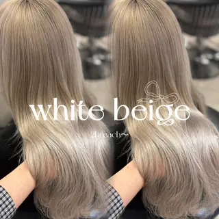ロング ハイトーン/ベージュ 🤍reinaのヘアスタイル