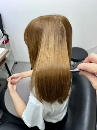 ロング カラー 艶髪改善師/高橋潤 /縮毛矯正のヘアスタイル