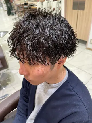 ショート パーマ メンズ メンズパーマ特化/ メッシュ/薫/店長のヘアスタイル