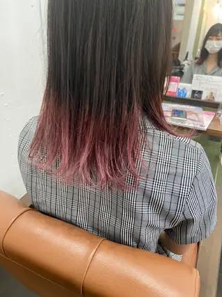 ミディアム カラー 久木原 ゆりのヘアスタイル