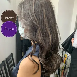 セミロング カラー ヘアアレンジ 北間 寛哉のヘアスタイル