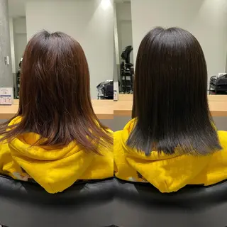 セミロング カラー 髪質改善ヘアケア 艶髪特化/上田のヘアスタイル