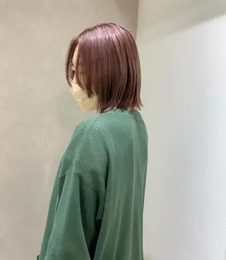 ミディアム カラー 大山 茶子のヘアスタイル