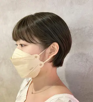 ショート カラー スキバサミを使わない カット🌼唯🌼のヘアスタイル