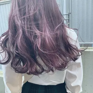 ロング カラー 韓国🤍ワンホンヘア みかん🇨🇳のヘアスタイル