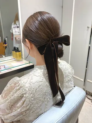 ミディアム ヘアアレンジ 韓国ヘア🍒渡辺 咲🍒のヘアスタイル