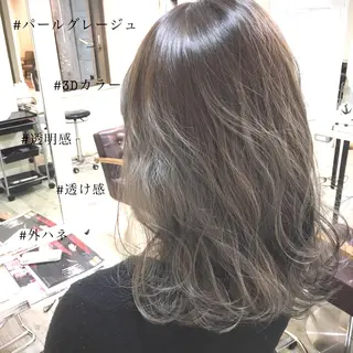 セミロング カラー パーマ ヘアアレンジ ネイル マツエク・マツパ ◆感動口コミ/最小顔 理論カット◆森口 峻のヘアスタイル