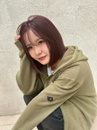 ミディアム カラー izumi/ ボブ/パーマのヘアスタイル