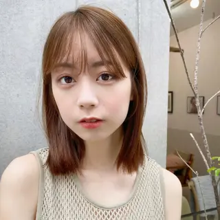 ミディアム カラー 🪭risa 暖色/レイヤー🪭のヘアスタイル