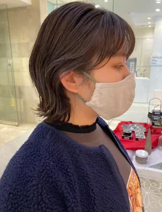 ミディアム カラー 田中 あかねのヘアスタイル