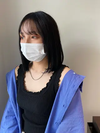 ミディアム 湯田 修永のヘアスタイル