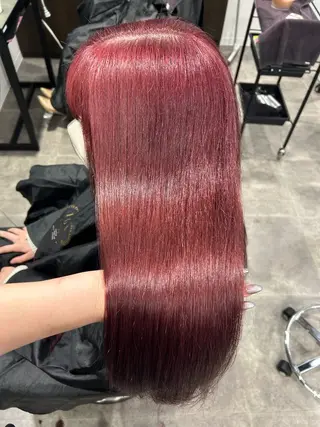 セミロング カラー ヘアアレンジ 💎韓国/ レイヤー カット/ 暖色🫧のヘアスタイル