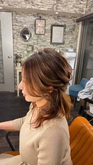 ミディアム ヘアアレンジ hair make  Lucciのヘアスタイル