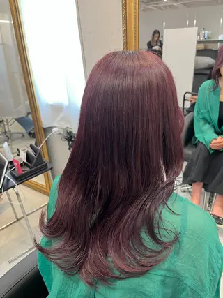 セミロング カラー グレージュ/透け感 カラー/透明感カラーのヘアスタイル