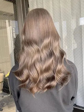 ロング カラー パーマ ヘアアレンジ キッズ 江坂エリア最安値◎ ブリーチ*土田のヘアスタイル