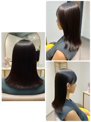 ミディアム 髪質改善/縮毛矯正/ 美髪/個室/ハラのヘアスタイル