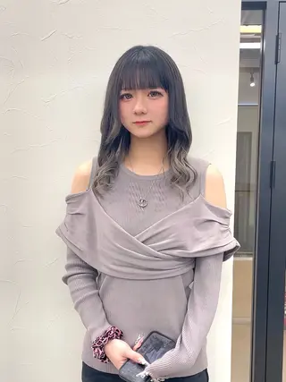 セミロング カラー エクステ/大人可愛い カラー🩷RINAのヘアスタイル