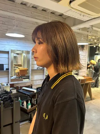 セミロング 京谷 宥のヘアスタイル