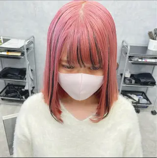 ミディアム ブリーチ&エクステ 🥀ケアカラー特化のヘアスタイル