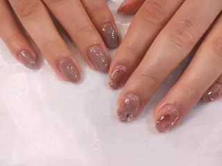 ネイル はばすみれ🎀ﾈｲﾙ 光ﾌｪｲｼｬﾙ ﾍｱのネイルデザイン