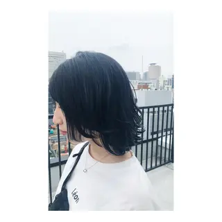 ミディアム カラー 髪質改善/顔まわり 石原のヘアスタイル