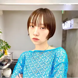 ショート カラー ナチュラル×色気パ ーマ 渋谷/マナミのヘアスタイル