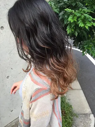 セミロング カラー パーマ ヘアアレンジ メンズ キッズ ネイル マツエク・マツパ 韓国風×透明感カラー 髪質改善オタベシンヤのヘアスタイル