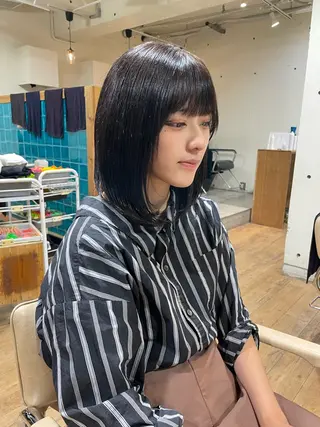 ミディアム カラー YUKI 新宿カット パーマ/カラーのヘアスタイル