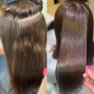 セミロング let's所属・金山/自然な縮毛矯正 藤井雄太のヘアスタイル