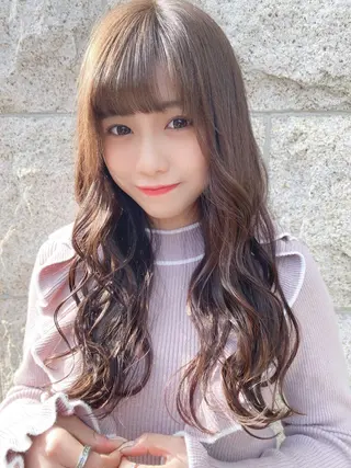セミロング 韓国風ヘア✻透明感 カラー✻yukaのヘアスタイル
