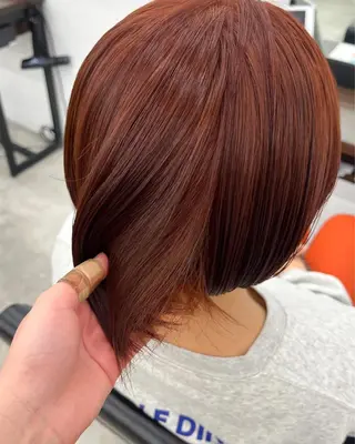 ショート カラー 暖色/艶髪/ボブ/ ショート/Ayaのヘアスタイル