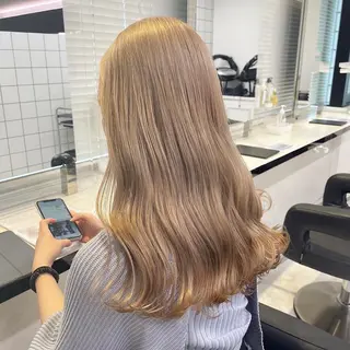 セミロング カラー ヘアアレンジ 韓国レイヤー＆ピンク 艶髪🩶maikoのヘアスタイル