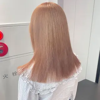 セミロング レイヤー×グレージュ /ピンク🩷mioのヘアスタイル
