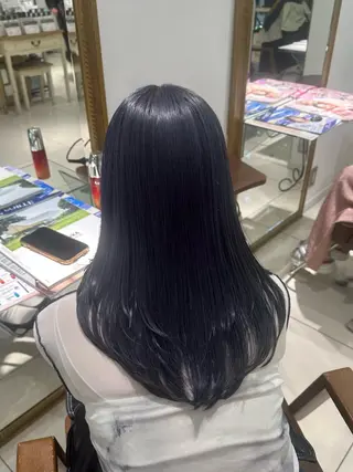 ロング カラー 髪質改善艶カラー🩶 Nanako ⟡.·のヘアスタイル