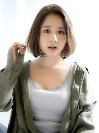 ショート カラー パーマ レイヤーカット✂️ 横浜No1♡下鳥翔子のヘアスタイル