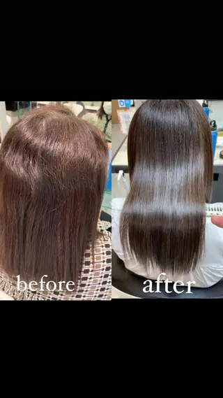 ミディアム カラー 葛西 縮毛矯正のプロ ブリーチ矯正 青木俊のヘアスタイル